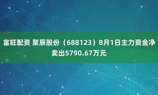 富旺配资 聚辰股份（688123）8月1日主力资金净卖出5790.67万元
