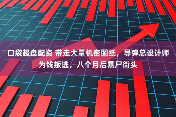 口袋超盘配资 带走大量机密图纸，导弹总设计师为钱叛逃，八个月后暴尸街头